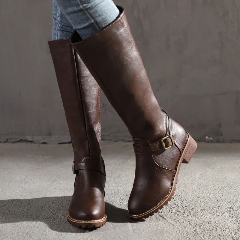 women's_block_heels_flats_winter_zip_buckle_shoes_casual_knee_high_riding_boots_3.webp
