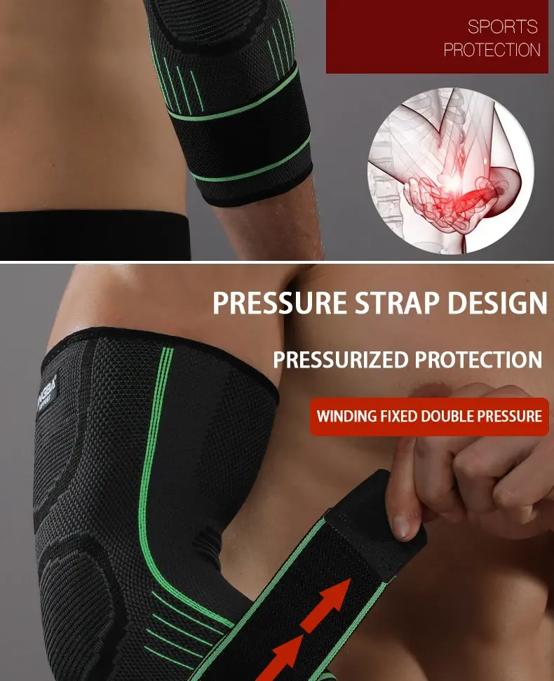 Breathable & Secure Elbow Compression Sleeve for Support, Pain Relief, Tendonitis-2.webp