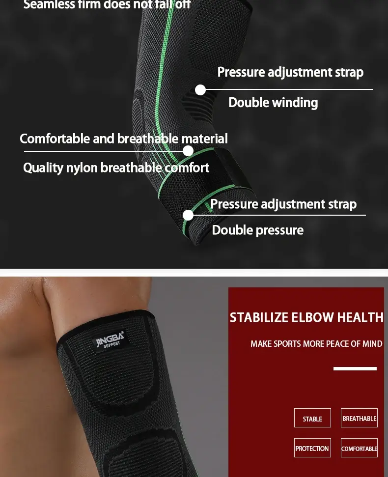 Breathable & Secure Elbow Compression Sleeve for Support, Pain Relief, Tendonitis-6.webp