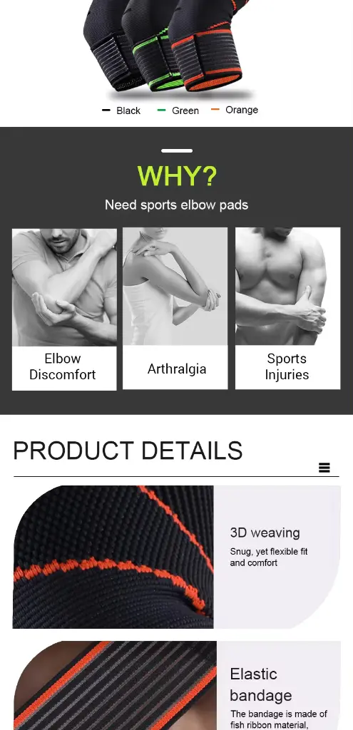 Elbow Brace Compression Sleeve Tennis Elbow Support For Basketball Workouts Weightlifting Sport7.webp