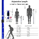 2PCS Anti Shock Trekking Hiking Pole Adjustable Telescoping Walking Stick for Mountaineering, 135 cm Aluminium Grade with Shock Absorber With an ONOFF Feature Lightweight Hiking Poles -Blue-3.webp