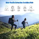 2PCS Anti Shock Trekking Hiking Pole Adjustable Telescoping Walking Stick for Mountaineering, 135 cm Aluminium Grade with Shock Absorber With an ONOFF Feature Lightweight Hiking Poles -Black-6.webp