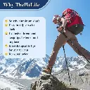 2PCS Anti Shock Trekking Hiking Pole Adjustable Telescoping Walking Stick for Mountaineering, 135 cm Aluminium Grade with Shock Absorber With an ONOFF Feature Lightweight Hiking Poles -Black-2.webp