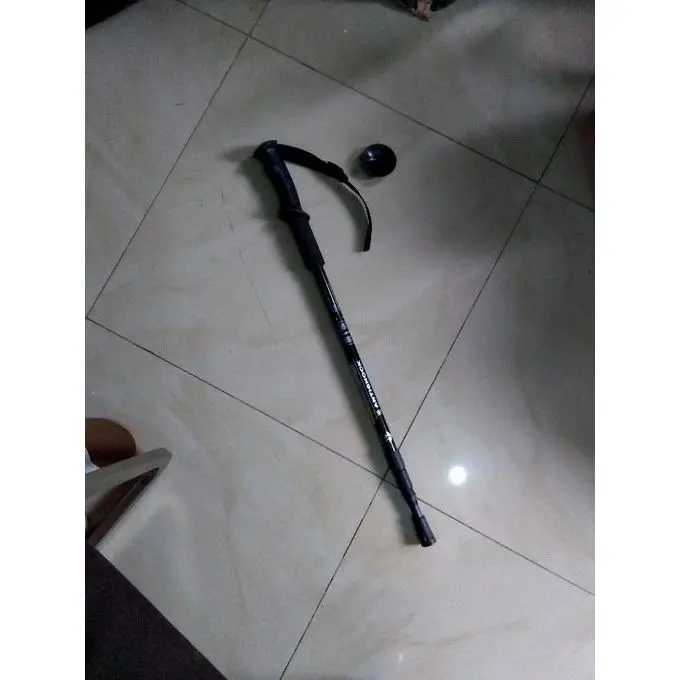 2PCS Anti Shock Trekking Hiking Pole Adjustable Telescoping Walking Stick for Mountaineering, 135 cm Aluminium Grade with Shock Absorber With an ONOFF Feature Lightweight Hiking Poles -Black-3.webp