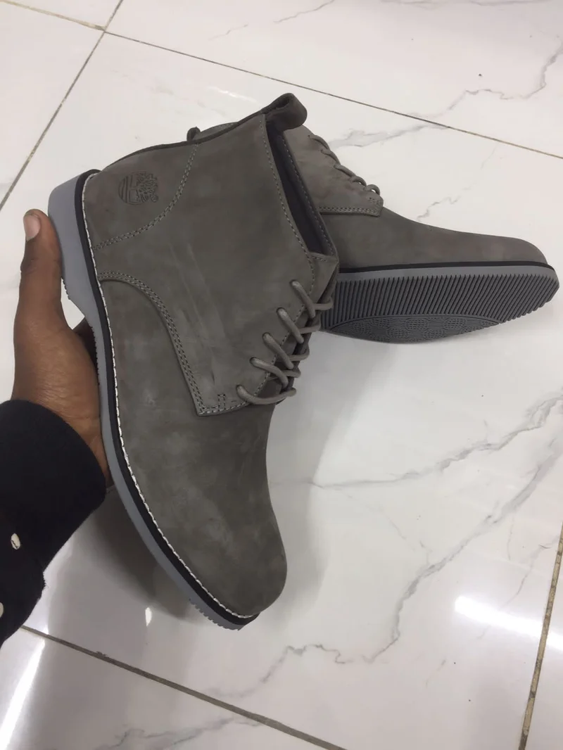 Dark Grey Timberland Mens Casual Classic Leather Boots