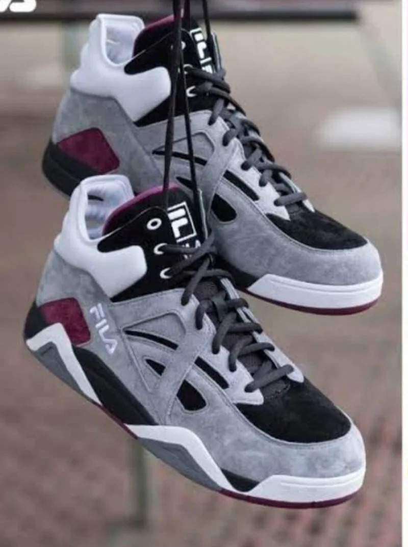 Fila Cage Tc Mid Fila Retro Basketball Shoes -Grey