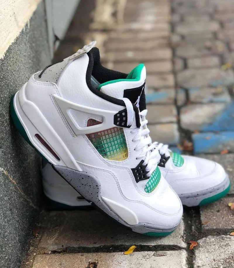 Jordan 4 Retro Lucid Green Rasta