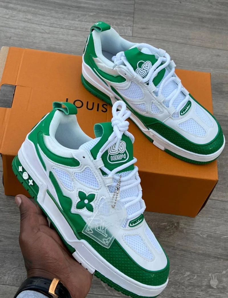 Louis Vuitton Skater Trainers LV Sneakers In White Green