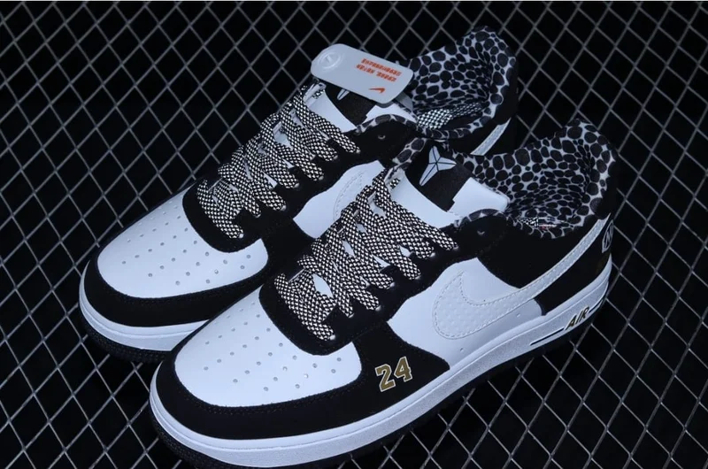 Nike Air Force 1 Low "Mamba Forever" - Black White Gold Sneakers