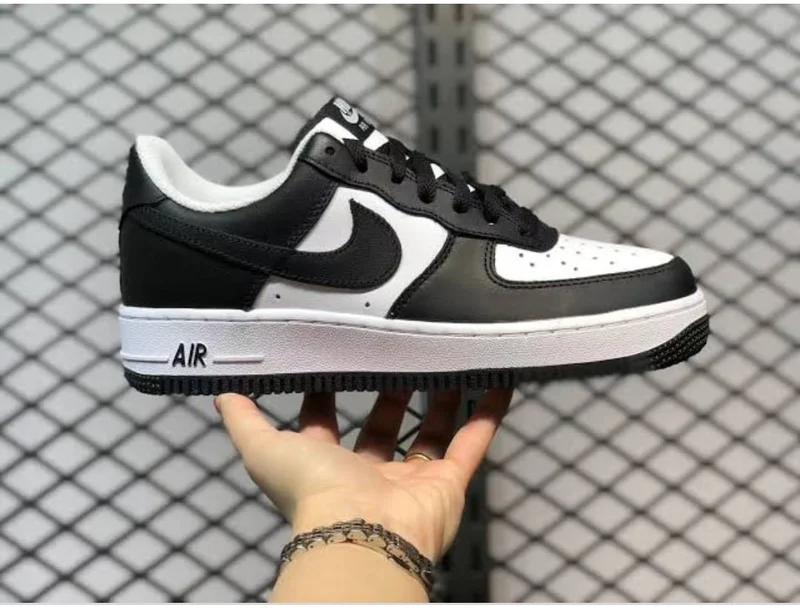Nike Air Force 1 Low Custom 'Panda' Shoes Black/White Sneakers