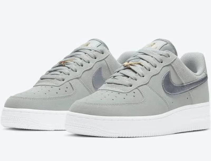 Nike Air Force 1 Low Grey Silver Suede