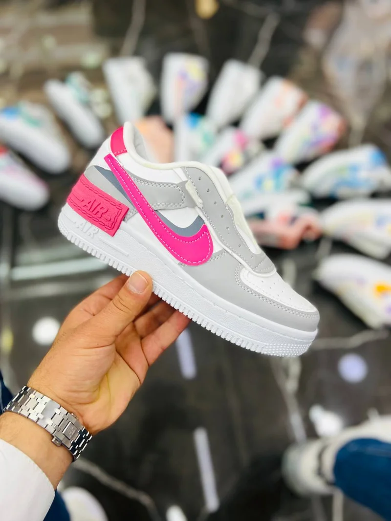 Nike air force 1 shadow Grey Pink White sneakers