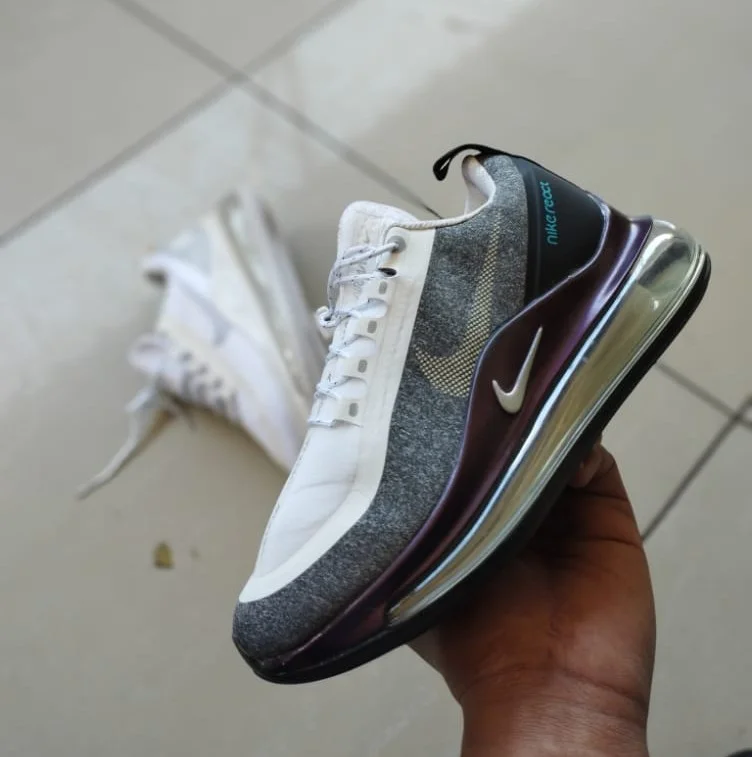 Nike Air Max 720 Run Utility - White  Black Grey Purple Sports Shoe