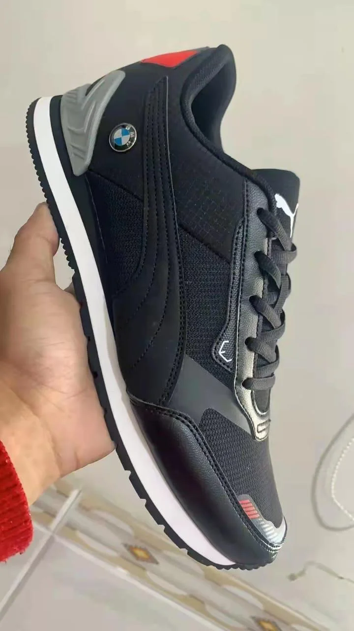Puma BMW MOTORSPORT TRACK RACER Men's Black Trainers Walking Shoes Sneakers