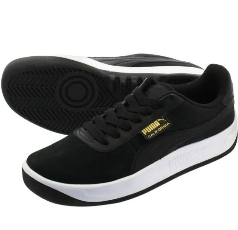 PUMA California Black & White Shoes