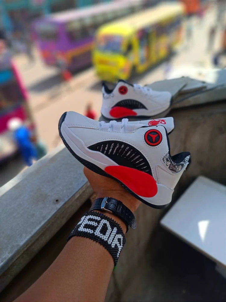 Quality Kids Shoes Jordan 5 White Black Children Sneakers
