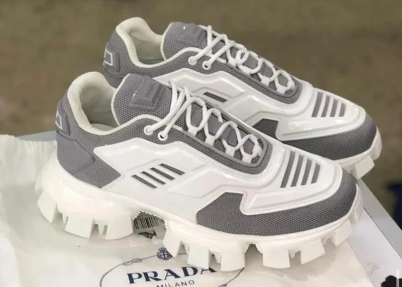 Quality Prada Cloudbust Thunder Sneakers White-Grey Shoes
