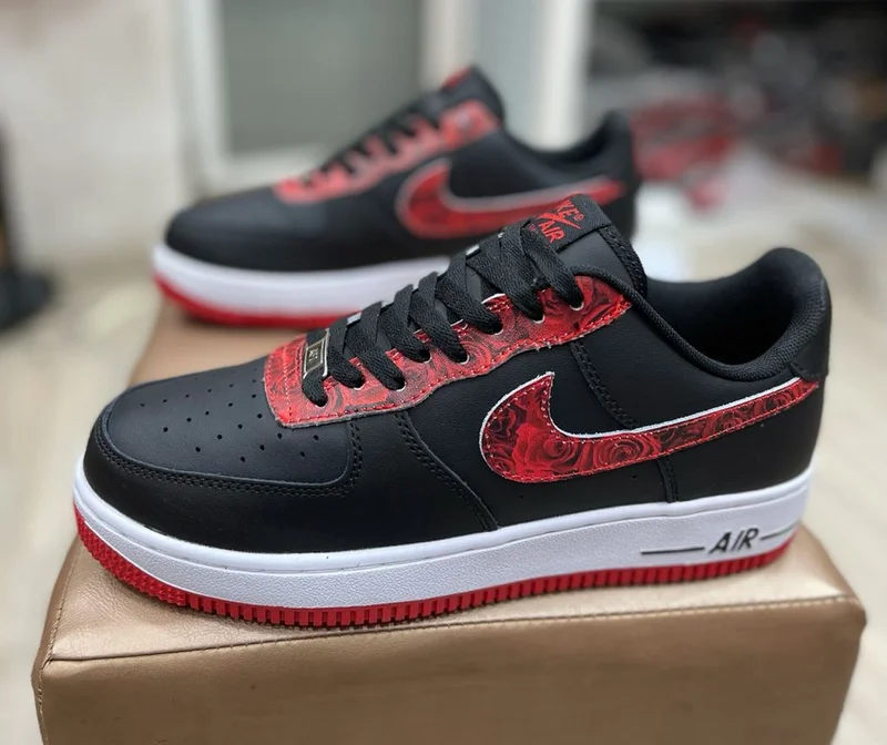 Red, Black & White Nike AF1 Custom Air Force 1 Low