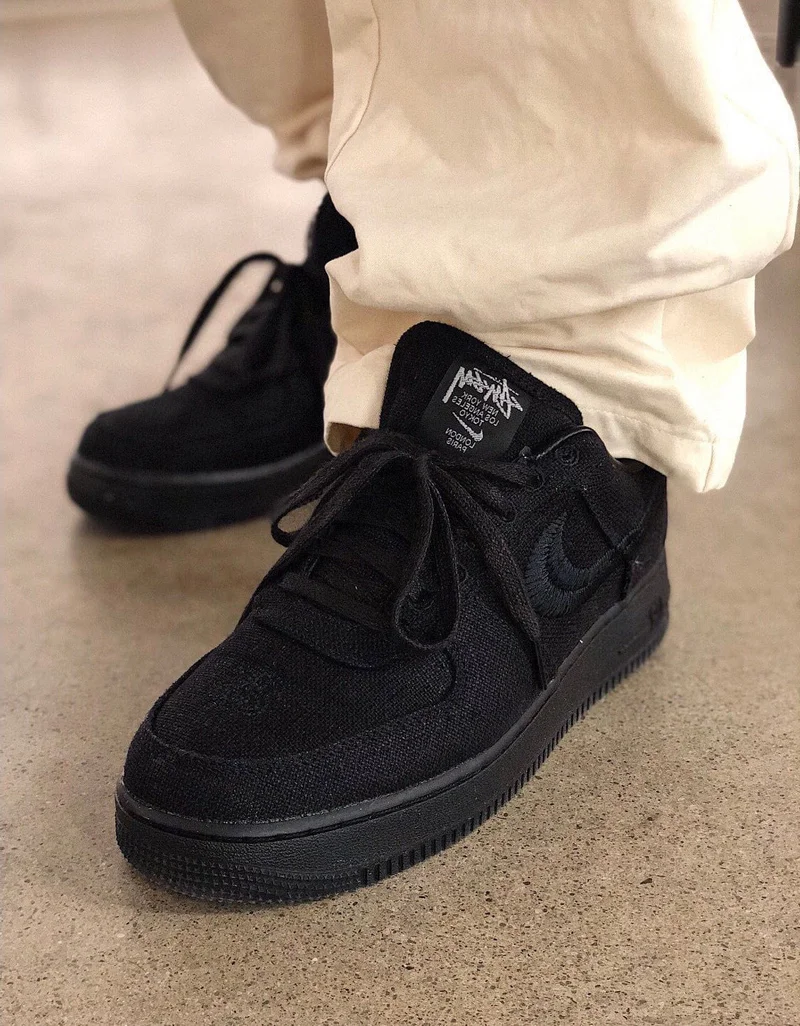 Stussy x Nike Air Force 1 Low Triple Black