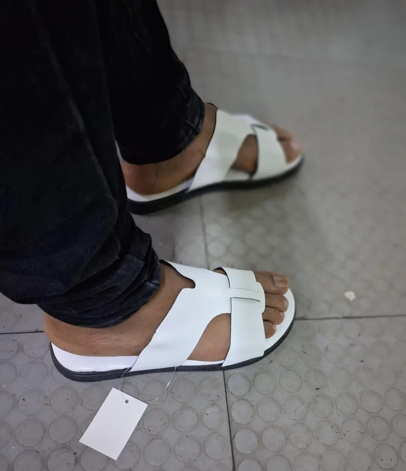 Summer Every Step Smart Casual Men Leather Sandals-White
