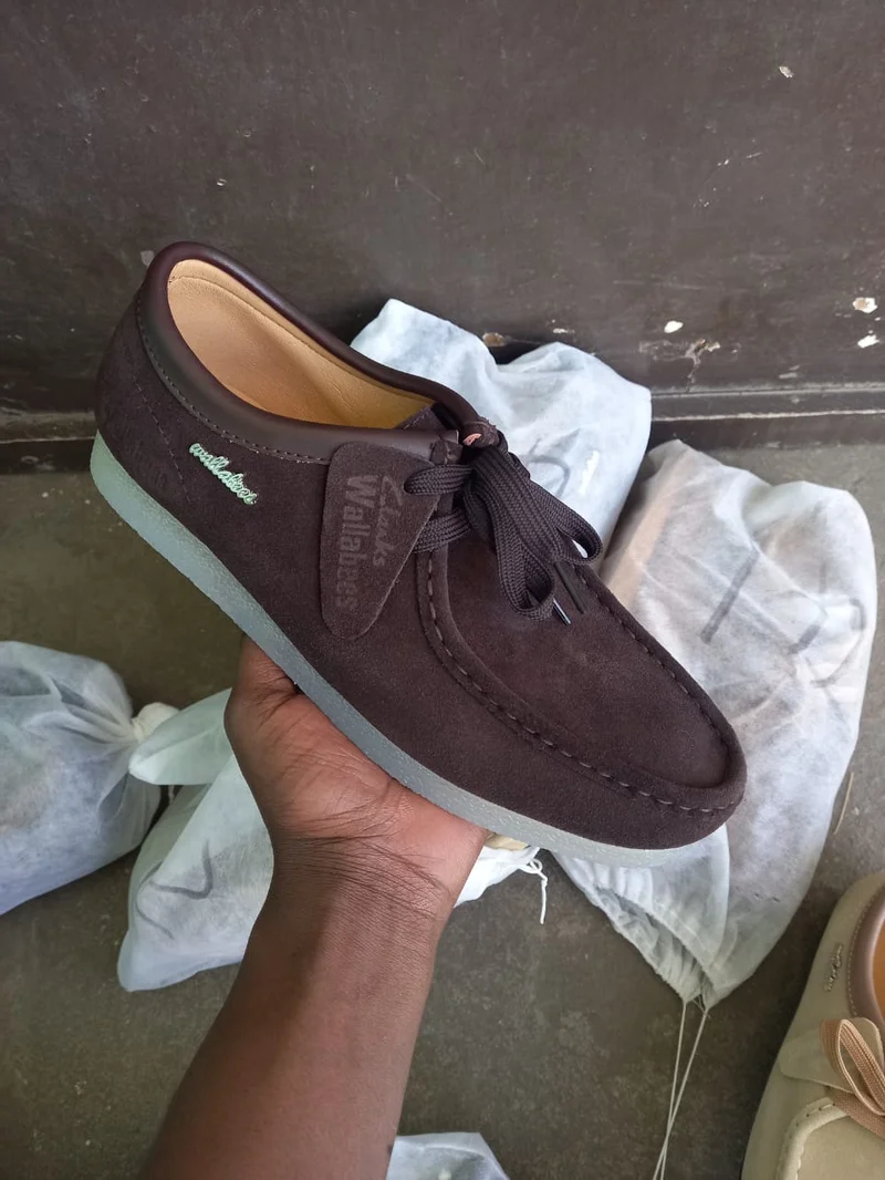 The Clarks Wallabee Coffee Suede Moccassin Made Shoes