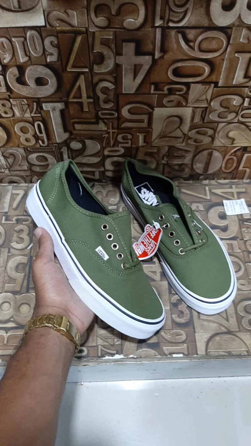 Vans off the wall Double sole Jungle Green White