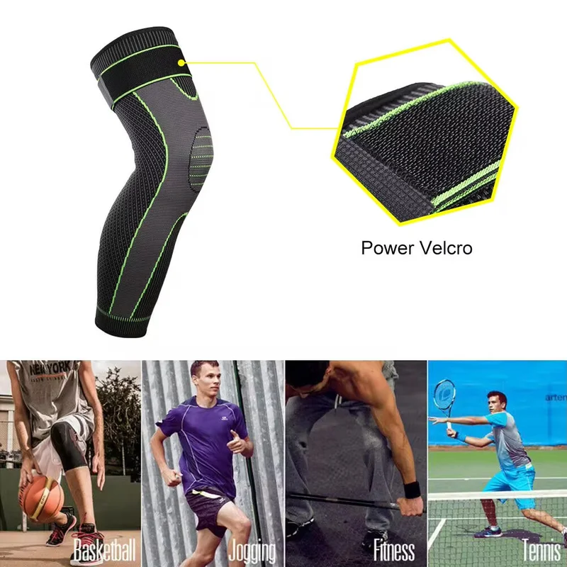 Warm, Breathable Knee and Calf Compression Brace/Sleeve-Sports Injury Prevention