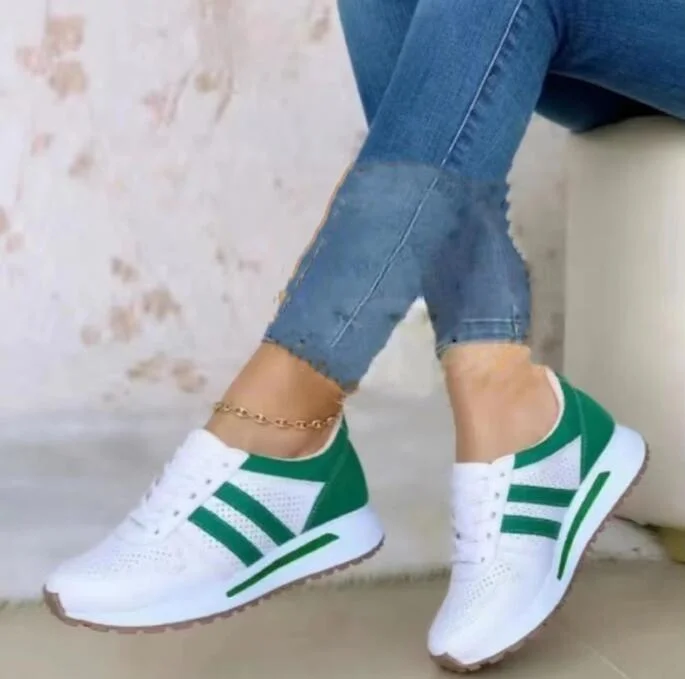 Women Quality and Durable Ladies Casual Sneakers Luciana White Green