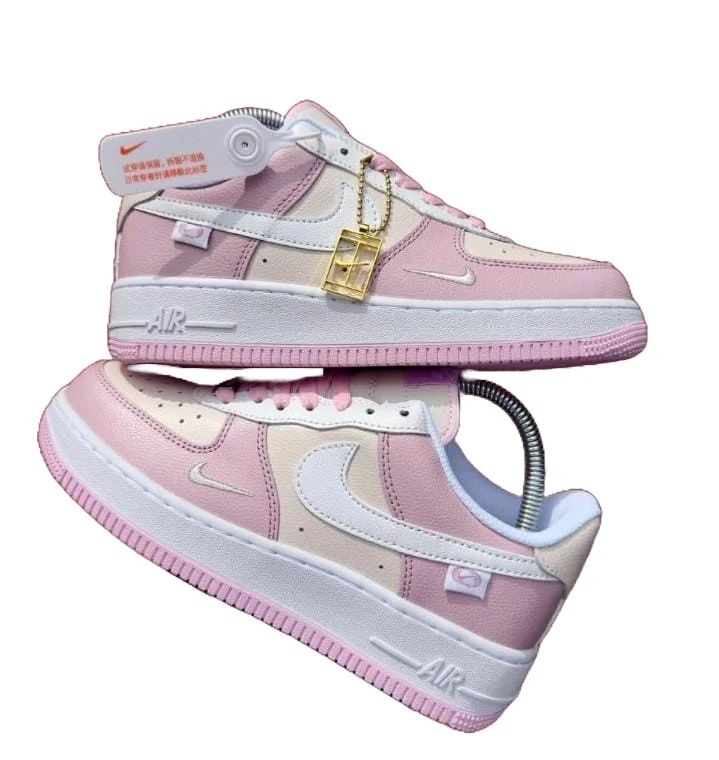 NIKE AIR FORCE 1 PINK-WHITE  SNEAKERS