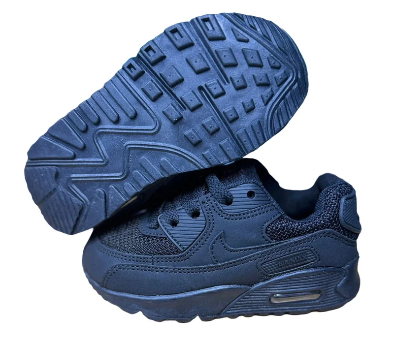 BLACK  NIKE AIR MAX 90 KIDS SNEAKERS