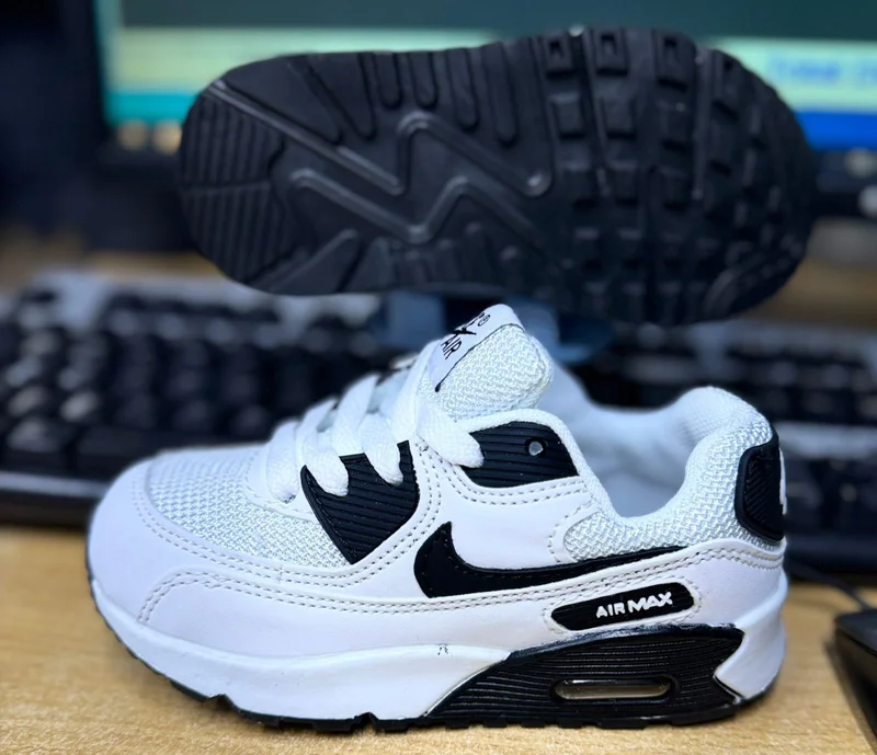 WHITE NIKE AIR MAX 90 KIDS SNEAKERS