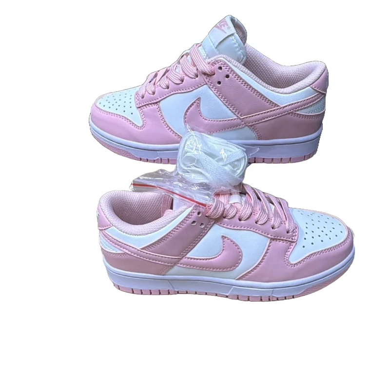 LADIES   PINK NIKE  DUNK LOW   SNEAKERS
