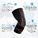 Orange-Black Elbow Compression Sleeve for Relieving Elbow Pain,Relief-Enhance Performance & Protect Your Elbow-Gym Elbow brace