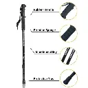 2PCS Anti Shock Trekking Hiking Pole Adjustable Telescoping Walking Stick for Mountaineering, 135 cm Aluminium Grade with Shock Absorber With an ON/OFF Feature Lightweight Hiking Poles