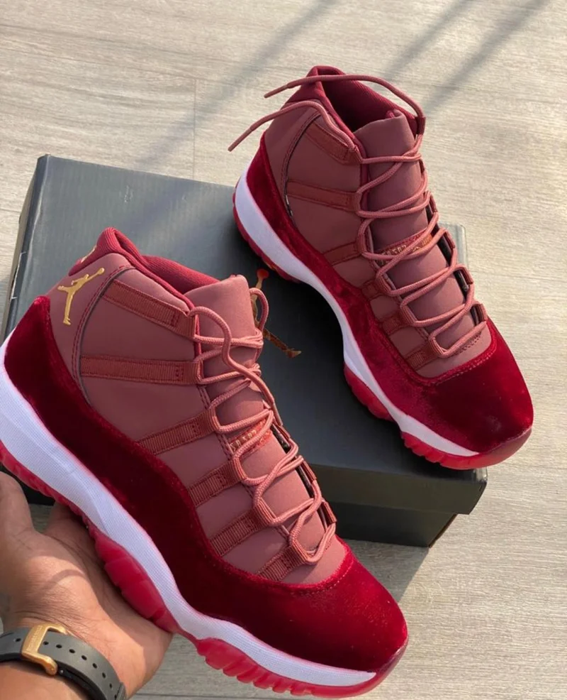 Air Jordan Retro 11 Nike XI Heiress red velvet Men Women Shoes