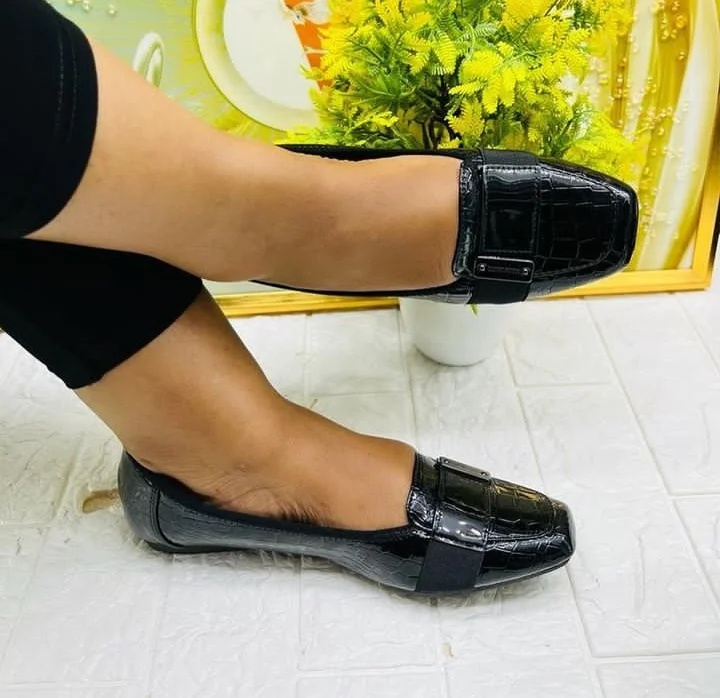 Black Women Closed Original Turkey Slipon Ladies Shoes