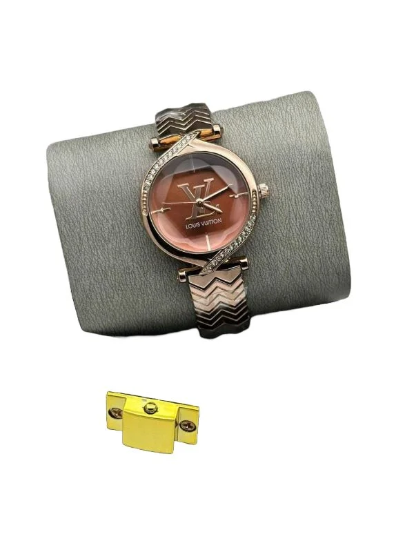 BROWN -GOLD LOUIS VUITTON WATCH