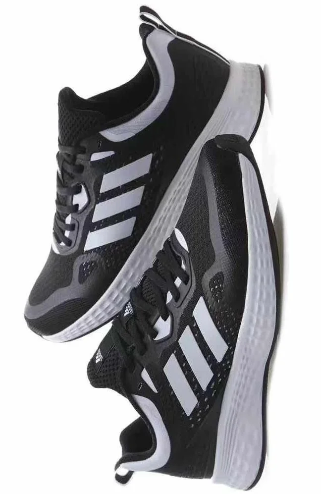 ADIDAS DURAMO Black Trainers and Running Sneakers-White sole
