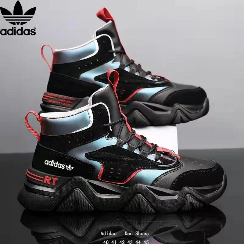 Adidas Jeddens Sports Running Shoes Lace Up Sneakers Black Orange