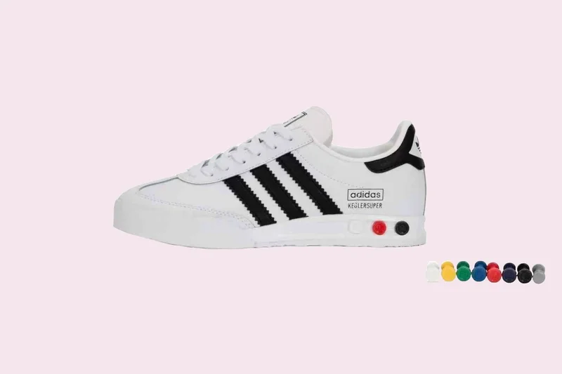 ADIDAS KEGLER SUPER  WHITE -BLACK SNEAKERS