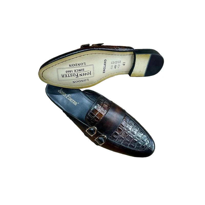 CROCODILE LEATHER MEN’S  SANDALS MULES