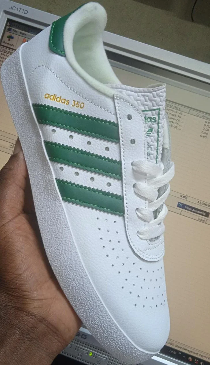 Adidas Originals 350 Green Leather Low-Top Trainers