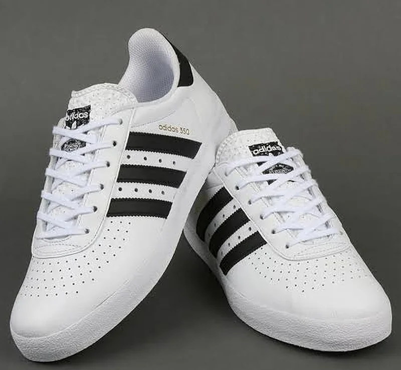 Adidas Originals 350 White Leather Low-Top Trainers