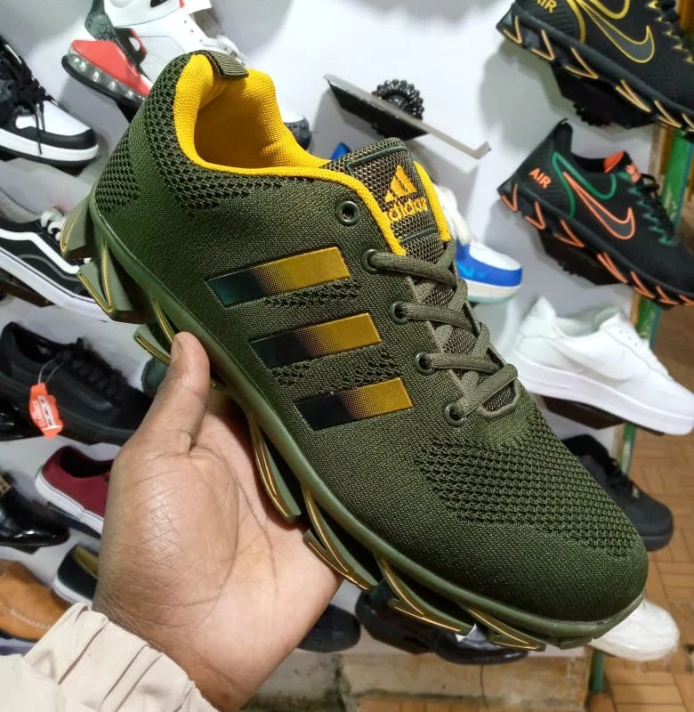 Adidas Performance Men's Spring blade Drive Running Shoe Jungle Green Yellow