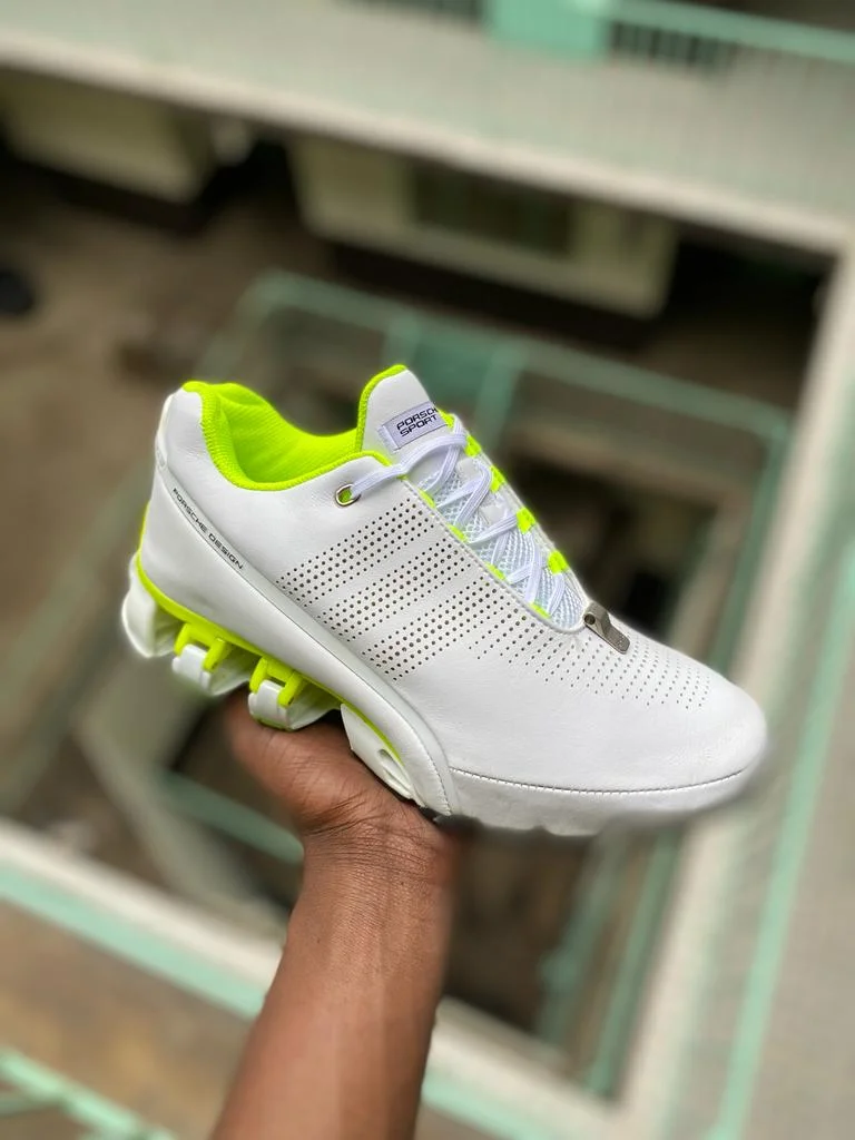 Adidas Porsche Design Bounce Leather Mens Sneaker Running shoes White/ green