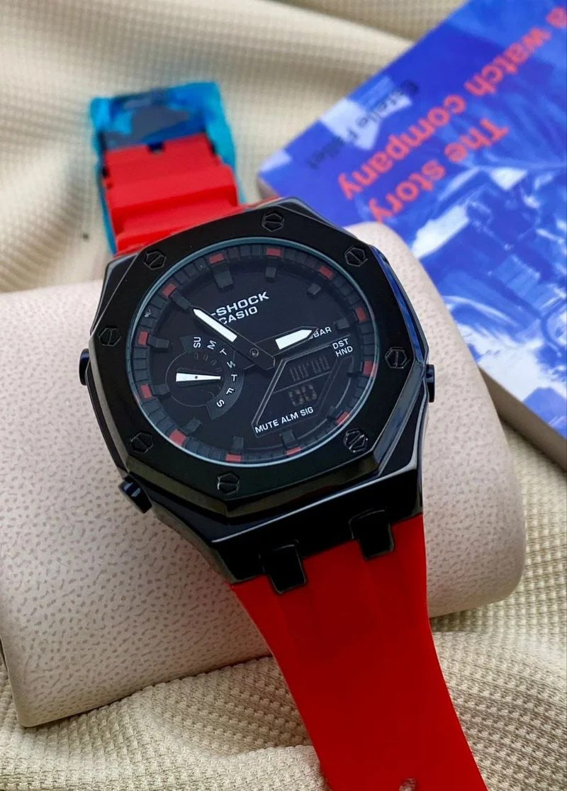 G-Shock High Quality Original Japan GA-2100 Men Black Red Wrist Watch