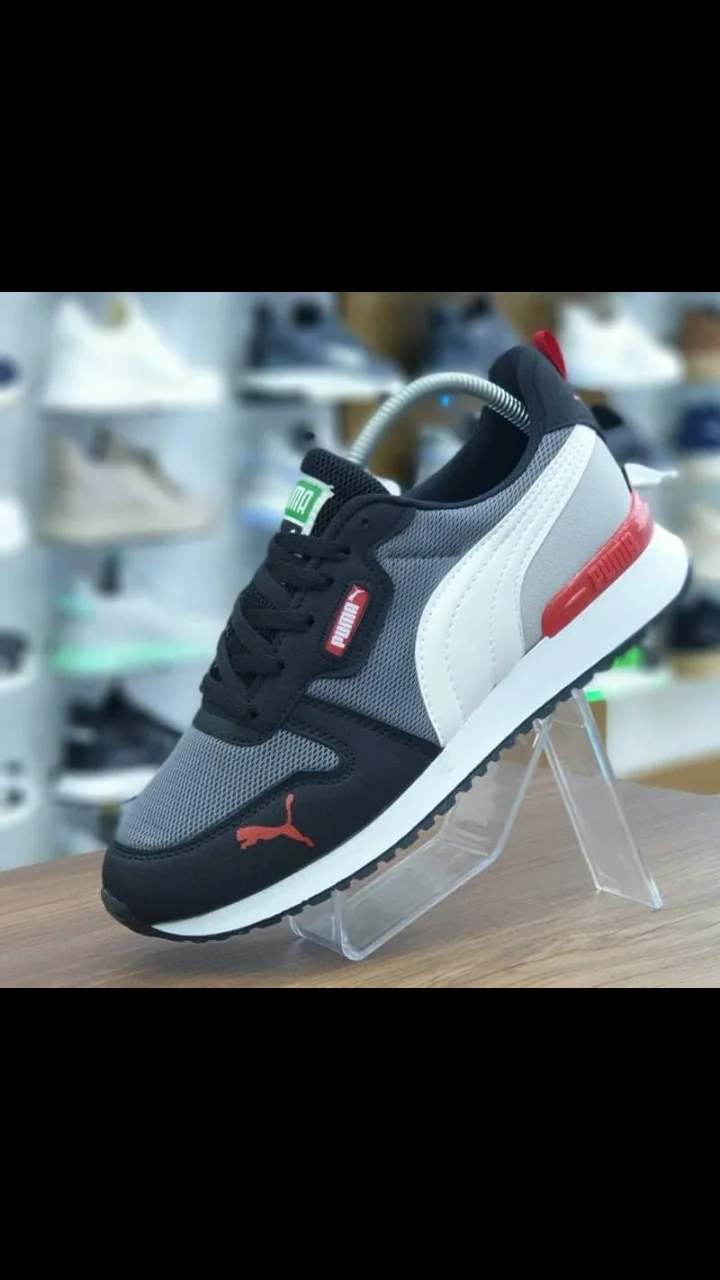 Adidas Puma R78 Grey Black and White