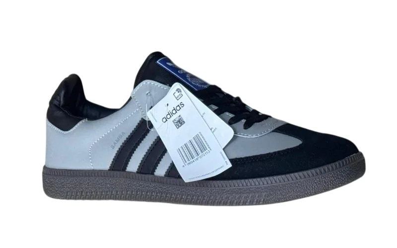 Adidas Samba OG Black Suede toe sneakers- Gray Rubber sole
