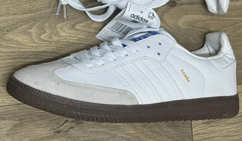 Adidas Samba OG Suede toe Casual sneakers- Gray Rubber sole