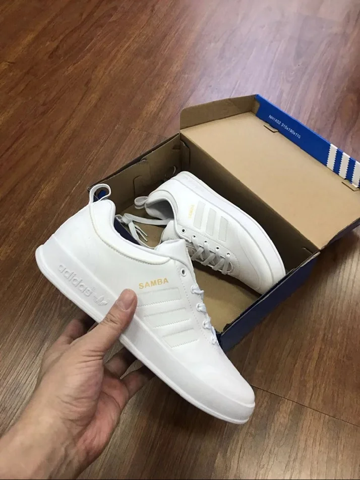 Adidas White Mens Samba Skateboarding Shoes
